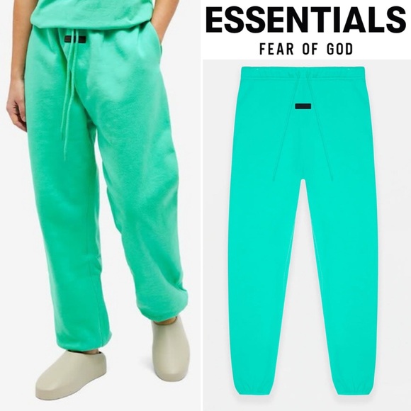 Fear of God Pants - Fear of God ESSENTIALS Women's Sweat Pants in Mint Leaf XS Joggers Streetwear